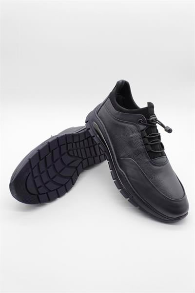 Koyu Lacivert %100 Deri Analin Bağcıklı Casual Ayakkabı 1033245165