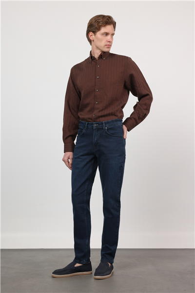 Lacivert 5 Cep Slim Fit Denim Pantolon 1023255169