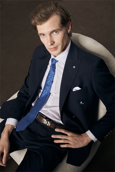 Lacivert Kırlangıç Yaka Çizgili Kruvaze 6 Drop Slim Fit Tam Astar Yünlü Takım Elbise 1001255125