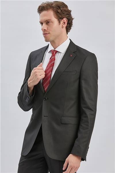 Koyu Lacivert Çizgili Kırlangıç Yaka Astarlı 6 Drop Slim Fit Dar Kesim Takım Elbise 1001240175