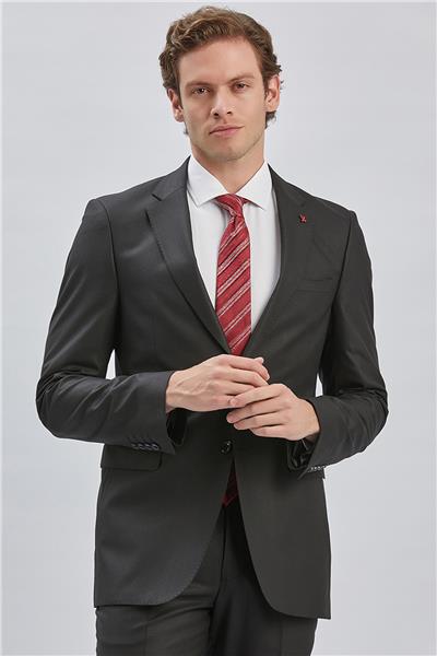 Koyu Lacivert Çizgili Kırlangıç Yaka Astarlı 6 Drop Slim Fit Dar Kesim Takım Elbise 1001240175