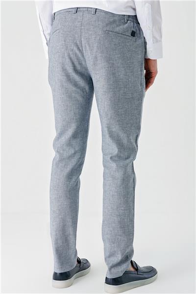 Koyu Lacivert Keten Lastikli Yandan Cepli Casual Comfort Fit Jogger Pantolon 1003240159