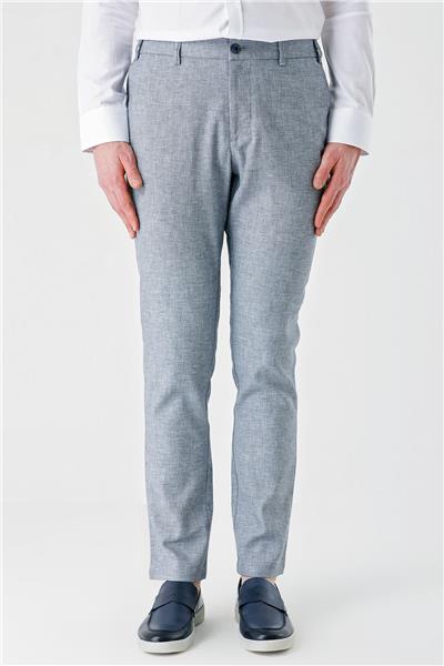 Koyu Lacivert Keten Lastikli Yandan Cepli Casual Comfort Fit Jogger Pantolon 1003240159