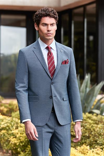 Lacivert Mono Yaka 6 Drop Slim Fit Tam Astar Esnek Takım Elbise 1001240174