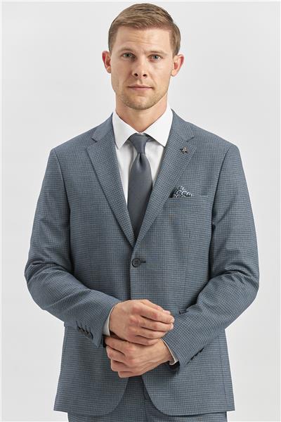 Lacivert Mono Yaka 6 Drop Slim Fit Tam Astar Esnek Takım Elbise 1001240174