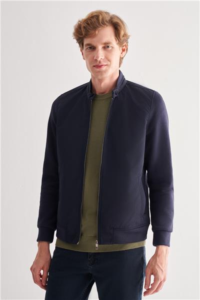 Koyu Lacivert Dik Yaka Cls Slim Fit  Mont 1007255127