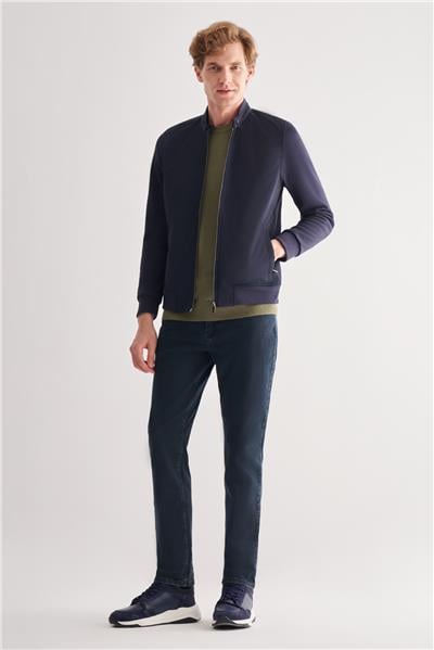 Koyu Lacivert Dik Yaka Cls Slim Fit  Mont 1007255127