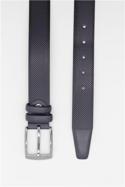 Koyu Lacivert Dikişli %100 Suni Deri Kemer 1046245202