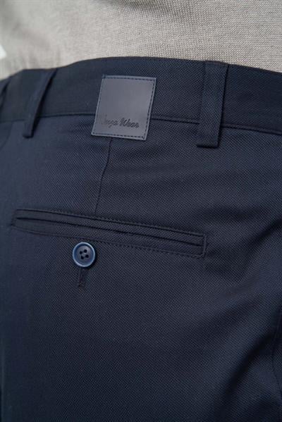 Koyu Lacivert Pamuklu Yandan Cepli Casual Comfort Fit Chino Pantolon 1003245164