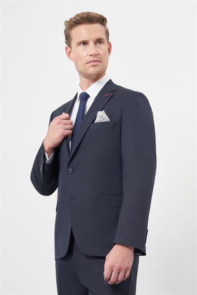 Koyu Lacivert Düz Mono Yaka 6 Drop Comfort Fit Classic Takım Elbise 1001245167