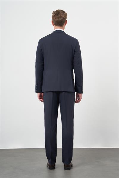 Koyu Lacivert Düz Mono Yaka 6 Drop Comfort Fit Classic Takım Elbise 1001245167
