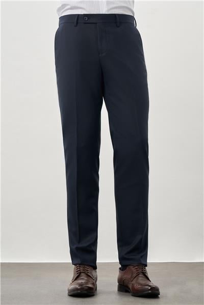 Lacivert Esnek Yandan Cepli Slim Fit Classic Pantolon 1003245209