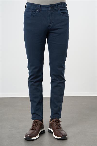 Koyu Lacivert Pamuklu 5 Cep Casual Slim Fit 5 Cep Pantolon 1003245318