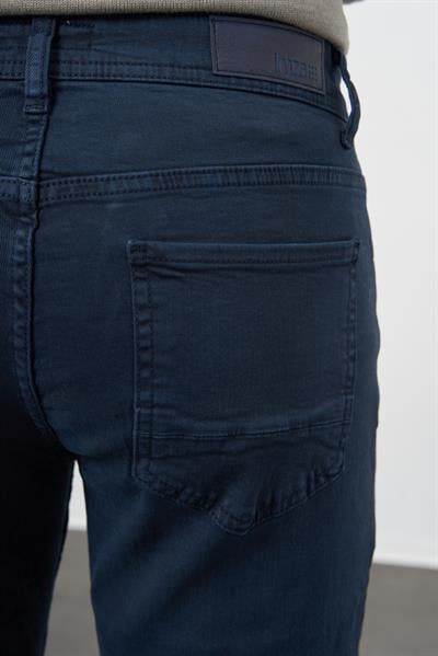 Koyu Lacivert Pamuklu 5 Cep Casual Slim Fit 5 Cep Pantolon 1003245318