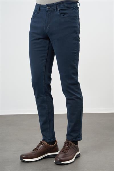 Koyu Lacivert Pamuklu 5 Cep Casual Slim Fit 5 Cep Pantolon 1003245318