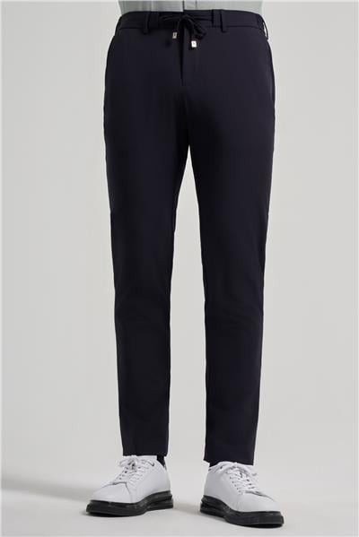 Koyu Lacivert Esnek Yandan Cepli Casual Slim Fit Jogger Pantolon 1003250118