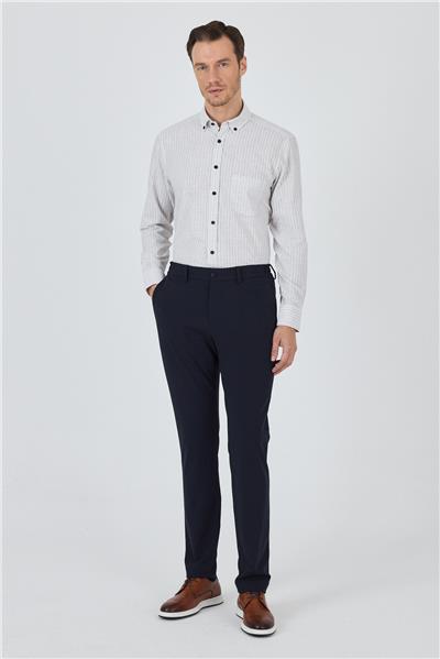 Koyu Lacivert Esnek Yandan Cepli Casual Slim Fit Jogger Pantolon 1003250162