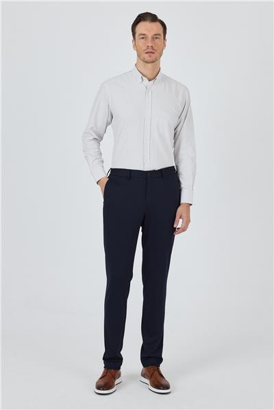 Koyu Lacivert Esnek Yandan Cepli Casual Slim Fit Jogger Pantolon 1003250156