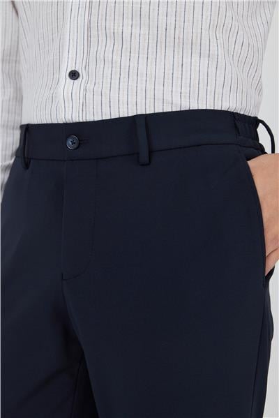 Koyu Lacivert Esnek Yandan Cepli Casual Slim Fit Jogger Pantolon 1003250162