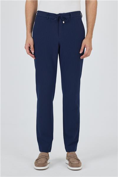 Koyu Lacivert Esnek Yandan Cepli Casual Comfort Fit Jogger Pantolon 1003250117