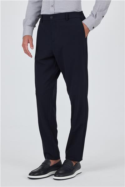 Koyu Lacivert Esnek Yandan Cepli Casual Standart Fit Jogger Pantolon 1003250119
