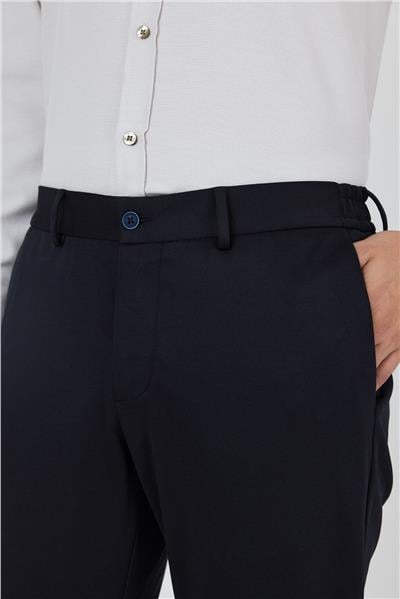 Koyu Lacivert Esnek Yandan Cepli Casual Slim Fit Jogger Pantolon 1003250157