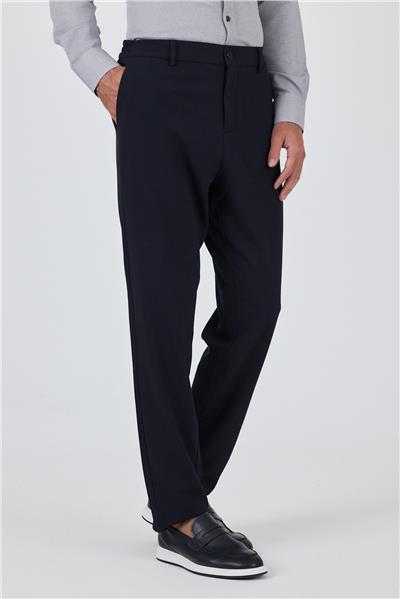 Koyu Lacivert Esnek Yandan Cepli Casual Standart Fit Jogger Pantolon 1003250119