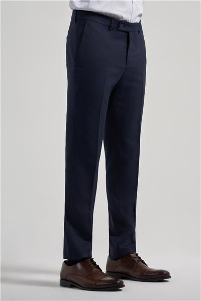 Lacivert Esnek Yandan Cepli Slim Fit Classic Pantolon 1003250160