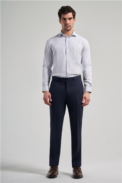 Lacivert Esnek Yandan Cepli Slim Fit Classic Pantolon 1003250160