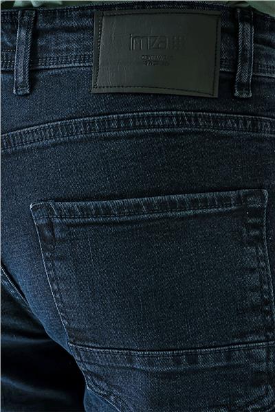 Koyu Lacivert Gabardin 5 Cepli Slim Fit Dar Kesim Casual Denim Jean Kot Pantolon 1023240150