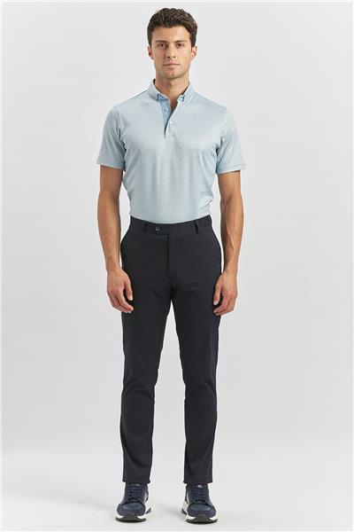 Koyu Lacivert Pamuklu Yandan Cepli Casual Slim Fit Chino Pantolon 1003240905