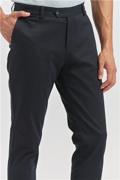 Koyu Lacivert Pamuklu Yandan Cepli Casual Slim Fit Chino Pantolon 1003240905