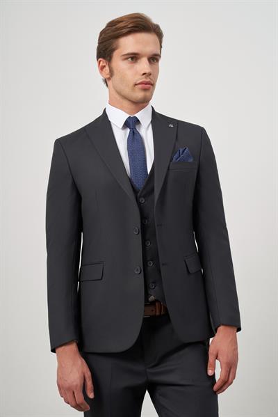 Kılıç Yaka Yelekli 6 Drop Slim Fit Classic Takım Elbise 1001245155