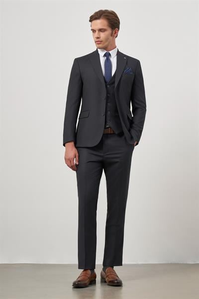 Kılıç Yaka Yelekli 6 Drop Slim Fit Classic Takım Elbise 1001245155