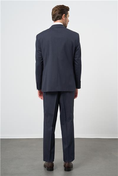 Koyu Lacivert Mono Yaka 4 Drop Comfort Fit Classic Takım Elbise 1001245168