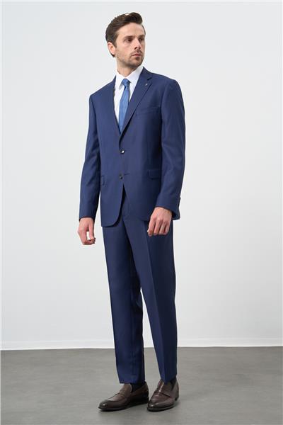Koyu Lacivert Mono Yaka 6 Drop Comfort Fit Classic Takım Elbise 1001245169