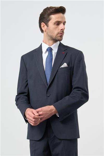 Koyu Lacivert Mono Yaka 4 Drop Comfort Fit Classic Takım Elbise 1001245168