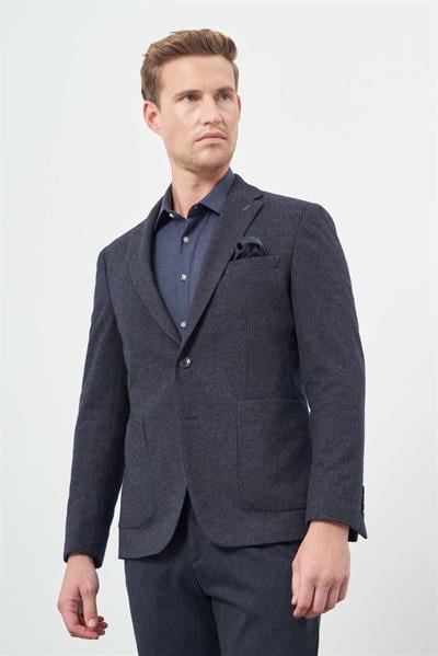 Örme Mono Yaka 6 Drop Slim Fit Ceket 1002245151