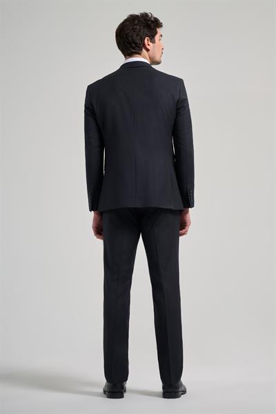 Kılıç Yaka Çizgili Desen 2 Düğme Classic Esnek Slim Fit Takım Elbise 1001250158