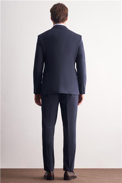 Koyu Lacivert Kılıç Yaka Tam Astar 6 Drop Slim Fit Takım Elbise 1001255158