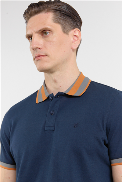 Kısa Kol Düz Pike Polo Yaka Cepsiz Pamuk Casual Slim Fit Tişört 1011250103