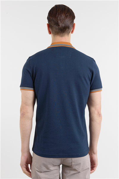 Kısa Kol Düz Pike Polo Yaka Cepsiz Pamuk Casual Slim Fit Tişört 1011250103