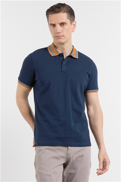 Kısa Kol Düz Pike Polo Yaka Cepsiz Pamuk Casual Slim Fit Tişört 1011250103