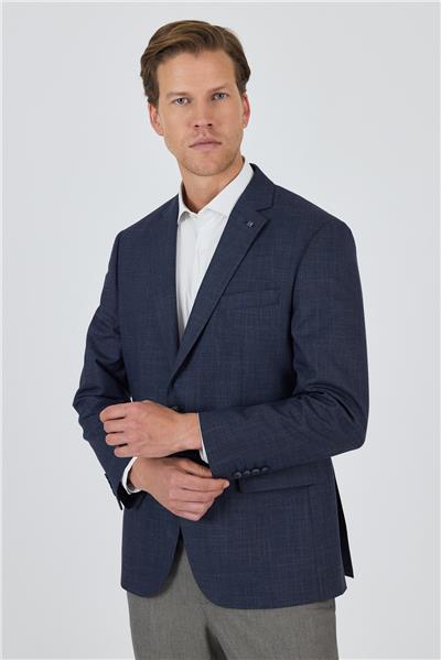 Koyu Lacivert Mono Yaka Bez Ayağı Tam Astar Esnek 4 Drop Comfort Fit Classic Ceket 1002250155