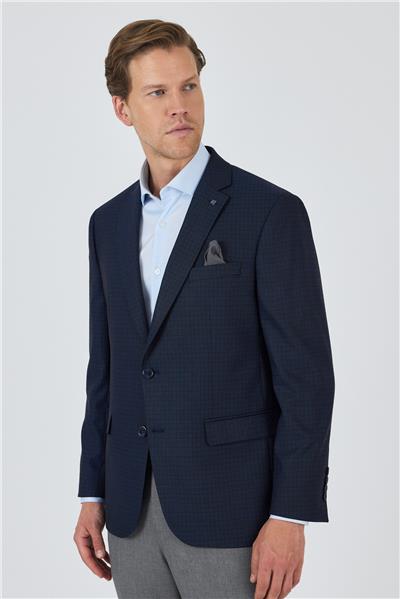 Koyu Lacivert Mono Yaka Bez Ayağı Tam Astar Esnek 4 Drop Comfort Fit Classic Ceket 1002250157