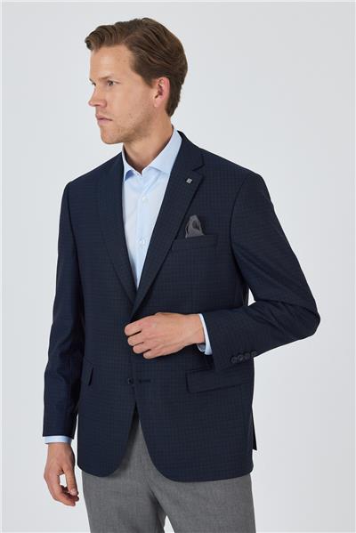 Koyu Lacivert Mono Yaka Bez Ayağı Tam Astar Esnek 4 Drop Comfort Fit Classic Ceket 1002250157