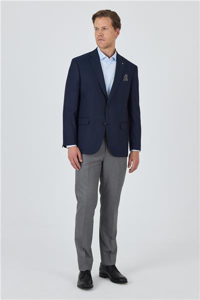 Koyu Lacivert Mono Yaka Bez Ayağı Tam Astar Esnek 4 Drop Comfort Fit Classic Ceket 1002250157