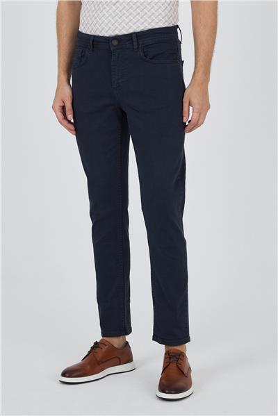 Lacivert Pamuklu 5 Cep Casual Slim Fit 5 Cep Pantolon 1003250318