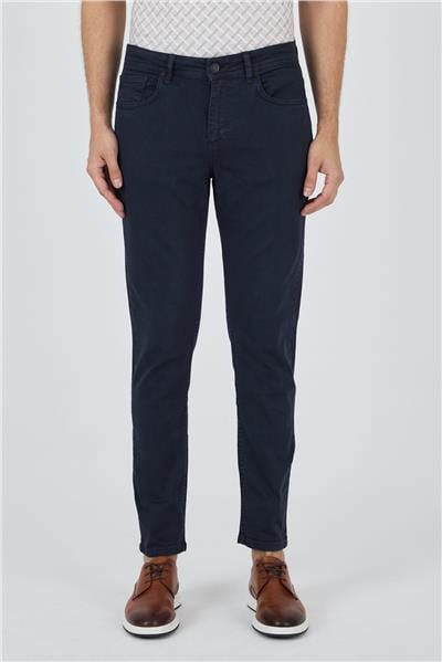 Lacivert Pamuklu 5 Cep Casual Slim Fit 5 Cep Pantolon 1003250318