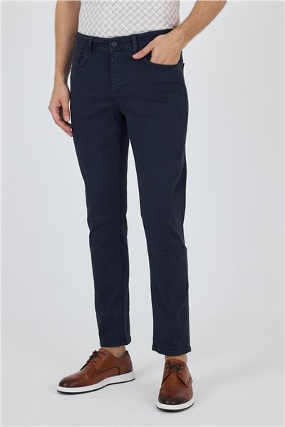 Lacivert Pamuklu 5 Cep Casual Slim Fit 5 Cep Pantolon 1003250318